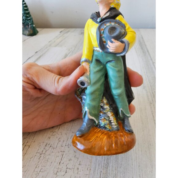 Vintage boy nativity messenger plaster large statue figurine Xmas decor - Picture 8 of 8